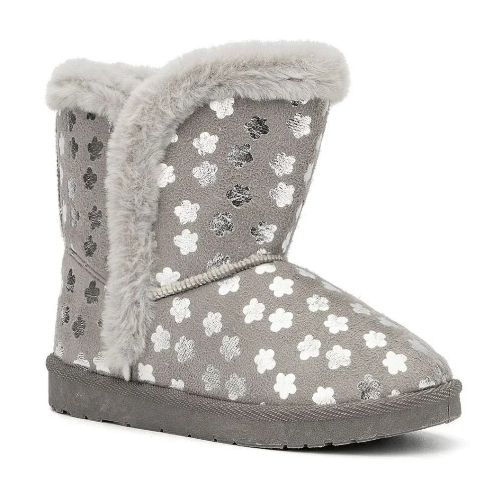 NWT Olivia Miller Girls' Star Slipper Boots Size 2